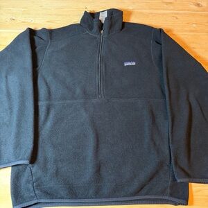 Patagonia Synchilla Mens Micro D 1/4Zip Pullover Black Lightweight Fleece Size M